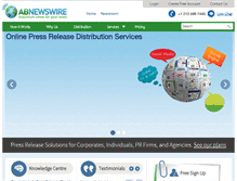 Tablet Screenshot of abnewswire.com